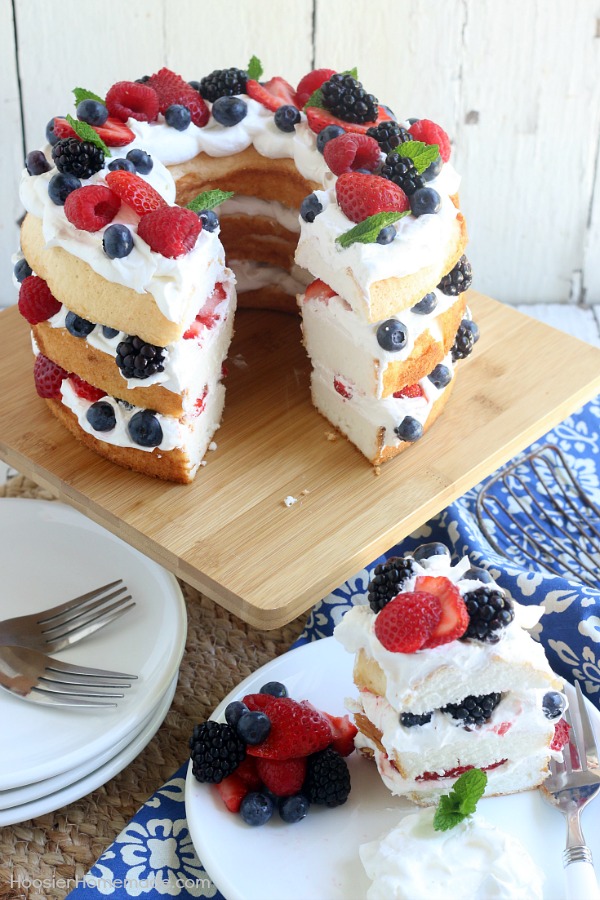 Angel Food Cake with Berries